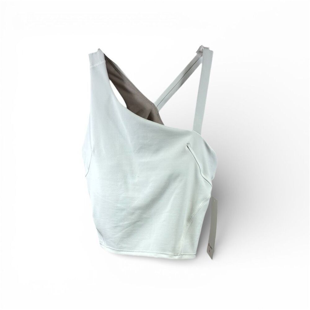 Lululemon NWT Everlux Asymmetrical Tenis Tank in White Size 8